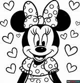 Minnie Mouse In Love Coloring Page  Easy Drawing Guides sketch template