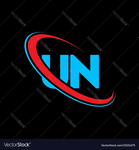 Un u n letter logo design initial letter Vector Image