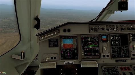 [X-PLANE11 HD] United Express Embraer SSG E170 circle-to-land at Albuquerque KABQ Cockpit View ...