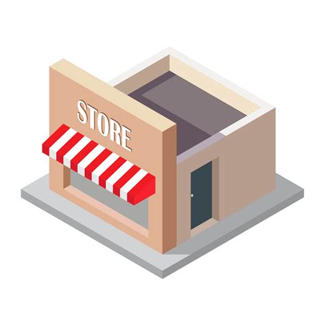 Isometric Shop on White 1217461 Vector Art at Vecteezy