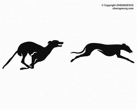 Running Greyhound Clipart