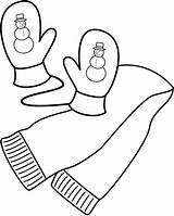 Mittens And Gloves Coloring Pages sketch template