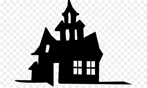 Haunted house Silhouette Stencil - horror vector png download - 717*532 - Free Transparent ...