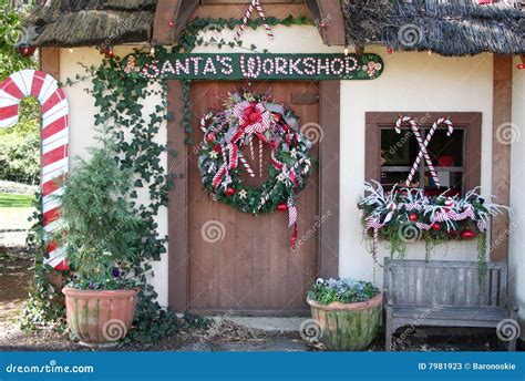 Santas Workshop stock image. Image of workshop, wreath - 7981923