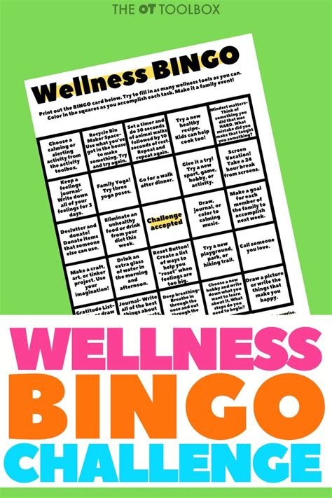 Wellness Bingo - Fun Wellness Activities for All Ages