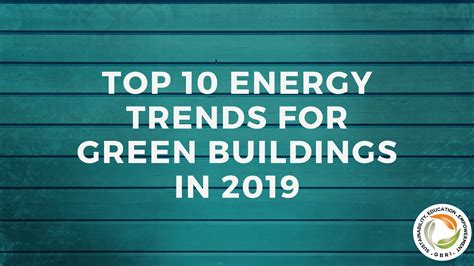 New Energy Trends for Green Buildings in 2019