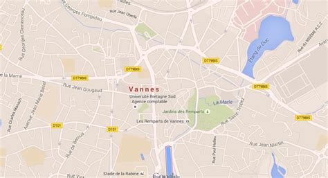 Map of Vannes