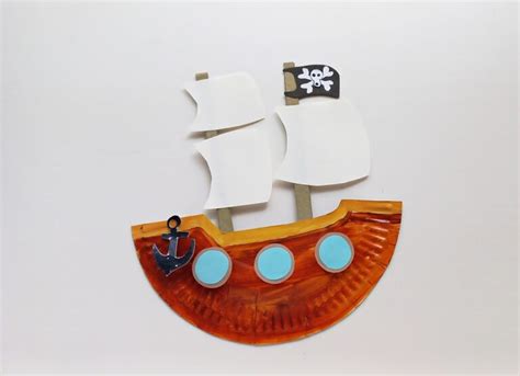 Paper Plate Pirate Ship Craft - Big Family Blessings