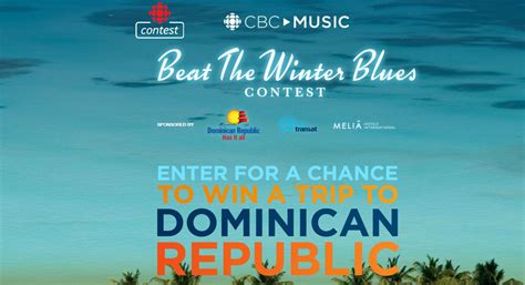 CBC Music Beat the Winter Blues Contest: Win a trip to Dominican Republic at cbc.ca/beattheblues ...
