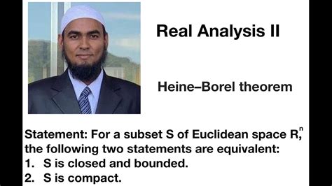 Heine–Borel theorem | Real Analysis II - YouTube