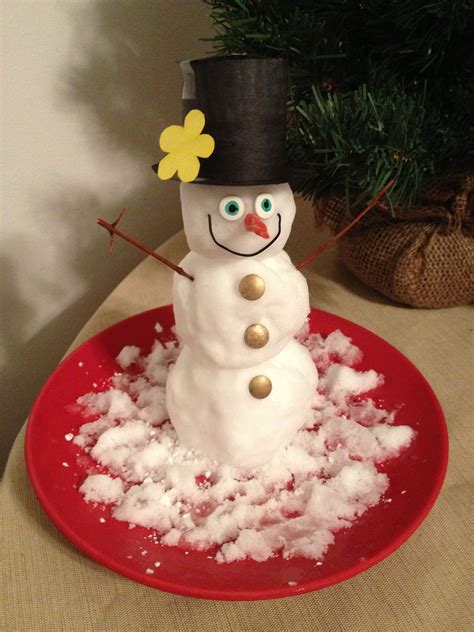 Fun Winter activity: indoor snowman! Fill a bowl with snow, take it ...