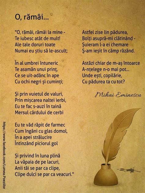 Poezii Despre Mama De Mihai Eminescu