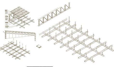 Suspended ceiling sections detail in autocad dwg files - Cadbull