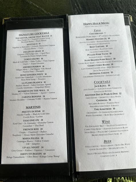 Menu at Norman's Orlando steakhouse, Orlando, Via Dellagio Way