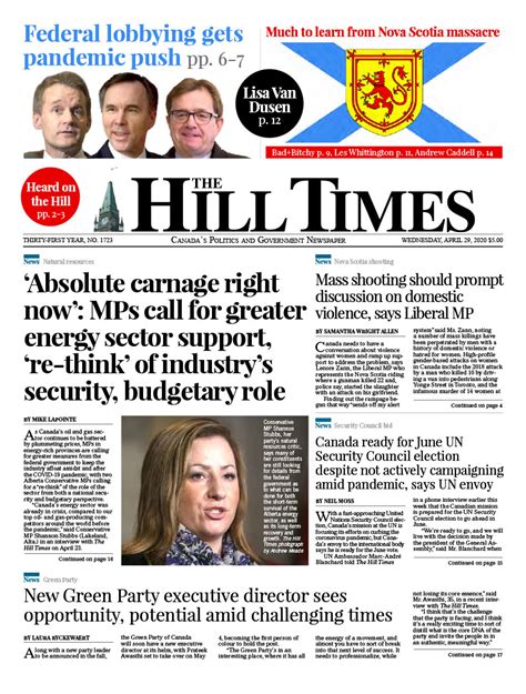 ISSUE: 04-29-2020 - The Hill Times