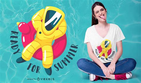 Ready For Summer Funny T-shirt Design Vector Download