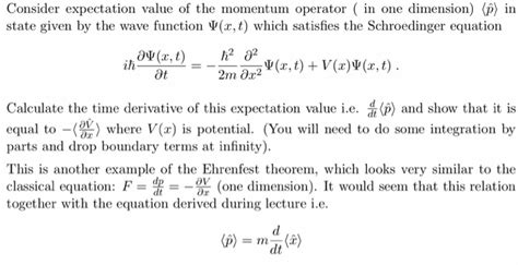 Solved Consider expectation value of the momentum operator ( | Chegg.com