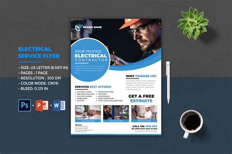 Electrical Service Flyer | Electrical Contractor Flyer By Designscozy | TheHungryJPEG