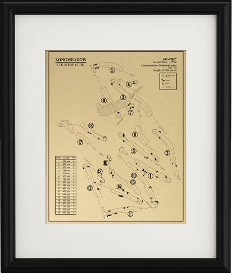 Longmeadow Country Club Outline (Print) – GolfBlueprints