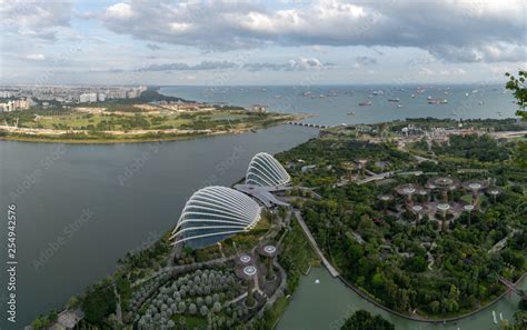 Gardens by the Bay from Marina Bay Sands Resort Stock Photo | Adobe Stock