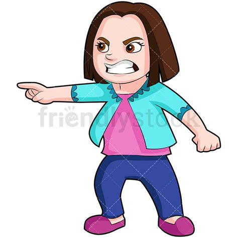 Girl Bully Clipart