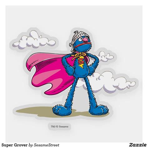 Super Grover Sticker | Zazzle | Disney sticker, Cute stickers, Vinyl sticker