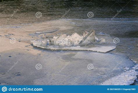 Ice Formation on the Water in Winter Stock Image - Image of wave, drawing: 263166325