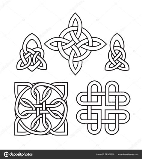 Medieval Celtic Knot Tattoo Celtic, Irish Knots Celtic Symbols, Endless Knot Shape Vector Icon ...