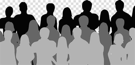 Group of person illustration, Social media Audience Crowd Silhouette ...