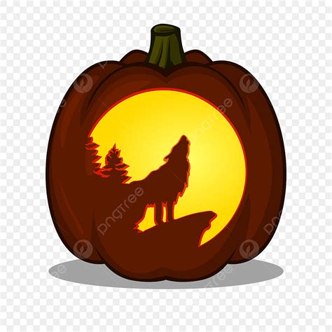 Wolf Howl Clipart Hd PNG, Wolf Howling Silhouette Design For Pumpkin Carving Ideas Include File ...