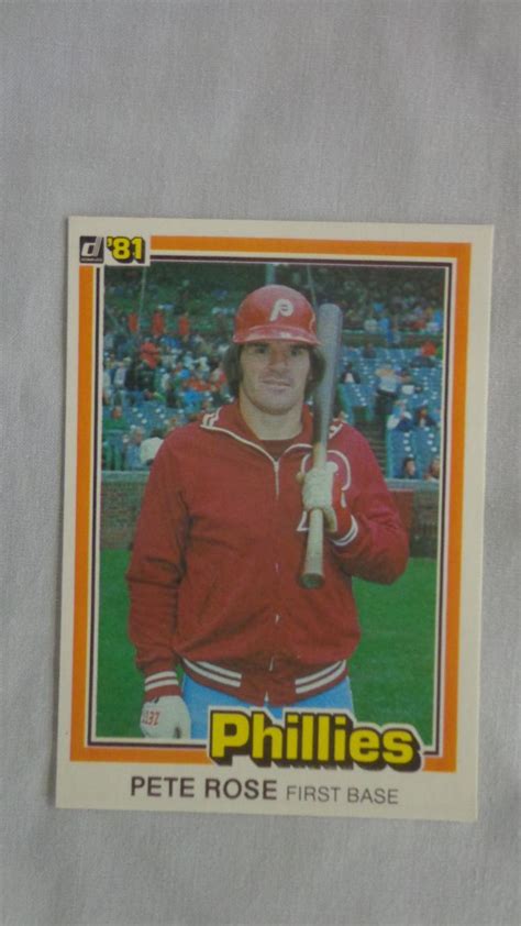 1981 Donruss Pete Rose. PHILLIES baseball Card #131