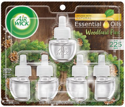 Air Wick plug in Scented Oil 5 Refills, Woodland Pine, (5x0.67oz), Air ...