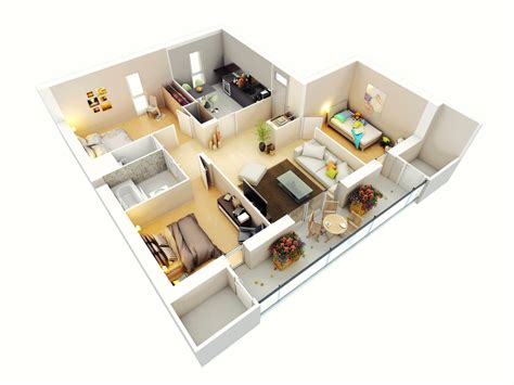 tiny house floor plan - Google Search 3 Room House Plan, 3 Bedroom ...