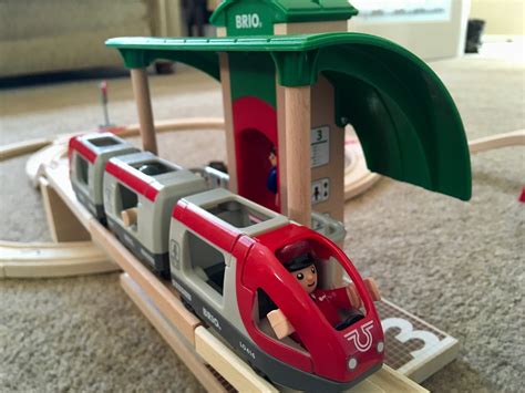 Brio travel switching train set review - Chilling with Lucas