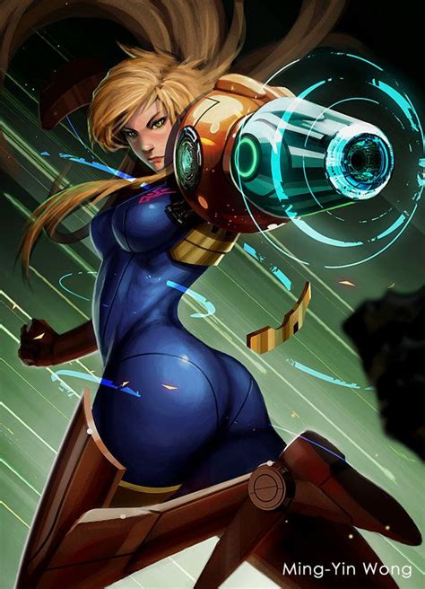 Samus Aran, Zero suit, Metroid series artwork by Lagunis. Samus Aran ...