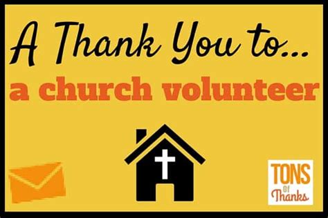 Church volunteer appreciation ideas and thank you notes