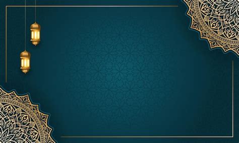 Premium Vector | Luxury green jumma ramadan islamic background banner with gold pattern mandala