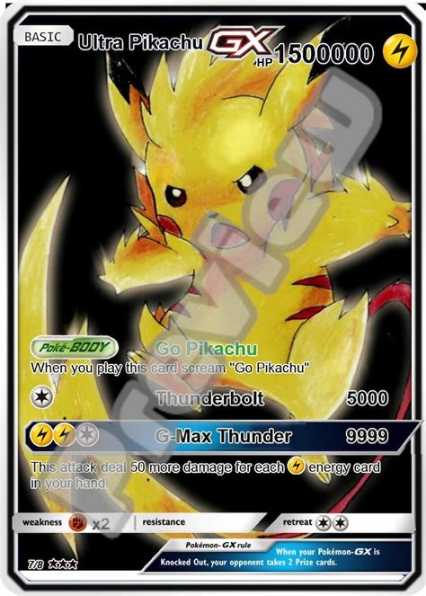 Ultra Pikachu Gx Gmax Vmax Gigantamax Ex Pokemon Card - Etsy Hong Kong