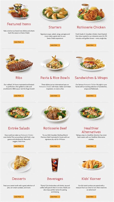 Swiss Chalet Menu - Rotisserie & Grill Menu