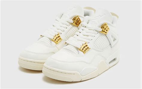 Women's Air Jordan 4 Sail Metallic Gold AQ9129-170