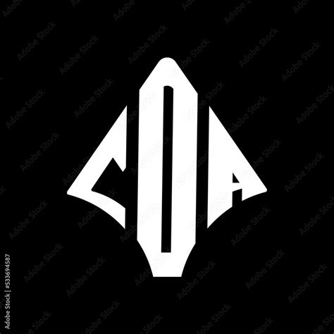 COA letter logo design. COA modern letter logo with black and white background. COA creative ...