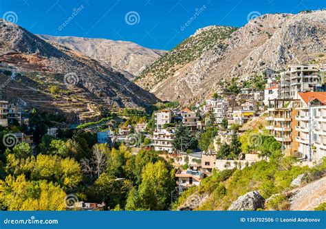 View of Zahle, the Capital of Beqaa Governorate of Lebanon Stock Photo - Image of bekaa, blue ...