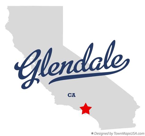 Map of Glendale, CA, California