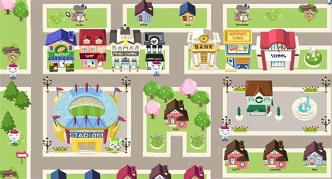 English Exercises: Popy´s Neighbourhood | English lessons for kids, English exercises, Maps for kids