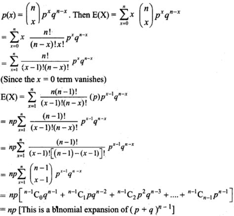 Derive the mean and variance of the binomial distribution. - Sarthaks eConnect | Largest Online ...