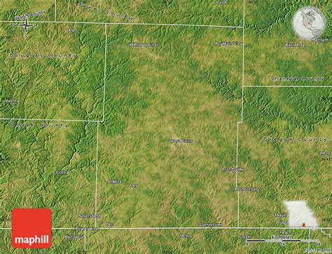 Satellite Map of Howell County