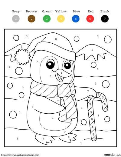 Printable Christmas Color By Number