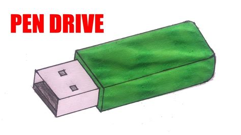 Pendrive Drawing 🗞️ How to Draw Pen Drive Easy & Step by Step - YouTube