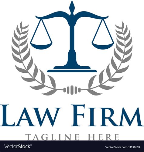 Law firm logo template Royalty Free Vector Image