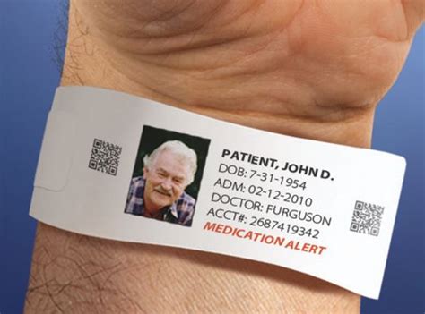 RFID Barcoded Patient ID Wristband for Enhanced Safety